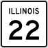 Illinois Route 22 marker