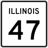 Illinois Route 47 marker