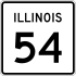 Illinois Route 54 marker