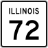Illinois Route 72 marker