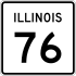 Illinois Route 76 marker
