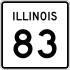 Illinois Route 83 marker