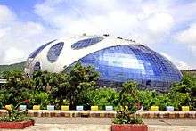Futuristic dome-shaped building