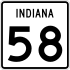State Road 58 marker