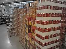 Boxes of beer from Sleeman Breweries stacked inside of a BC Liquor Store