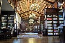 Main hall of the Lanier Theological Library.