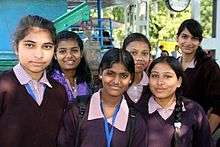 Girls at a 2014 International Day of the Girl Child Event.