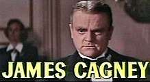 face shot of Cagney with short hair parted slightly off center