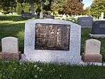 Back side of Jane Manning's grave marker