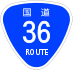 National Route 36 shield