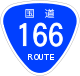 National Route 166 shield