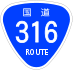 National Route 316 shield