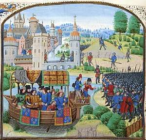 Image of Richard II and the peasants revolt taken from Froissart
