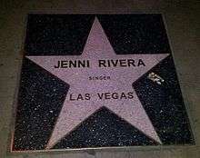 Jenni Rivera's star.