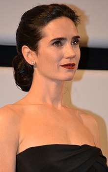 Close-up of actress Jennifer Connelly's face; her own facial features provided inspiration for those of Jasmine.