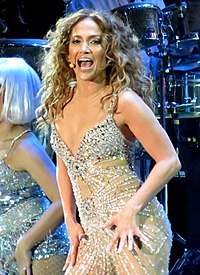 Colour photograph of Jennifer Lopez in 2012