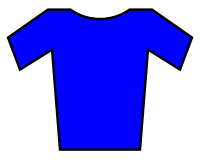 A jersey with a blue design