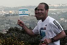 Jerusalem mayor Nir Barkat at the 2012 marathon