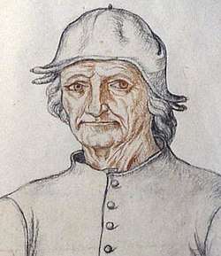 Drawing of a man wearing a hat