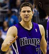 Jimmer Fredette playing for the Sacramento Kings in 2013