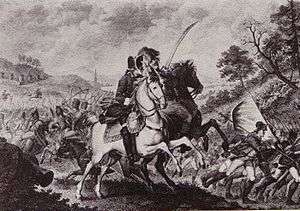 Frederick almost captured, but saved by one of his Hussar captains