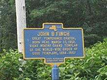 John B. Finch, Lincklaen, NY