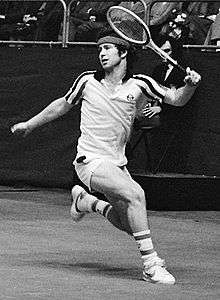 John McEnroe playing tennis