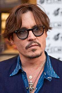 Johnny Depp in a film premiere.