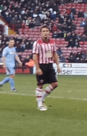 Jose Baxter playing for Sheffield United