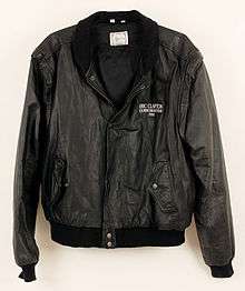 A black leather jacket