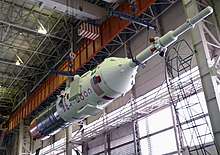 Upper section of Soyuz TMA-8 during assembly