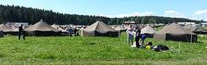  350 half-platoon tents that were used to host the teams in Kuopio-Jukola