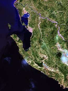 Satellity imagery of Karaburun Peninsula