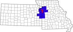 Map of Kansas City metropolitan area