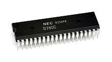 A Zilog Z80A processor, the CPU in the Master System