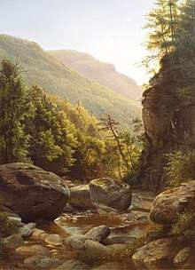 Harriet Cany Peale. Kaaterskill Clove, 1858. Hudson River School landscape (private collection).