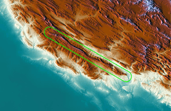 Kabir Kuh ranges topographic map