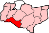 District outlines of county of Kent