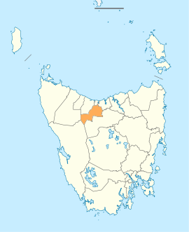 Map showing Kentish LGA in Tasmania