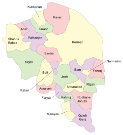 Location of Kerman within Iran