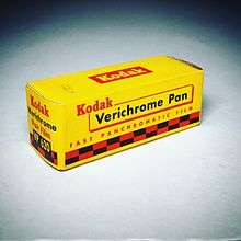 box of kodak verichrome film