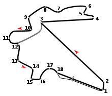 A track map of the Korea International Circuit.