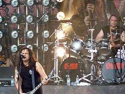 Kreator performing on the Ronnie James Dio Stage at Bloodstock Open Air 2011