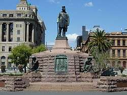 The statue of Paul Kruger on Church Square in central Pretoria.