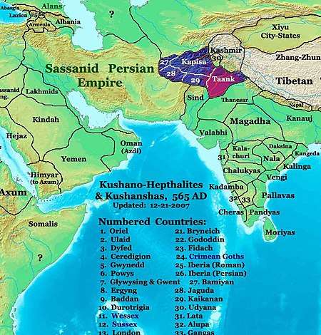 Taank empire in 565 AD
