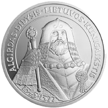 Coin with bearded man holding a scepter