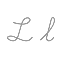 Writing cursive forms of L