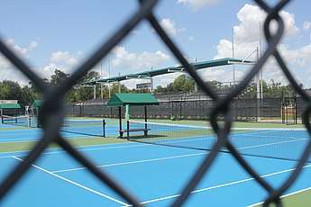 Lamar Tennis Courts toward the grandstands