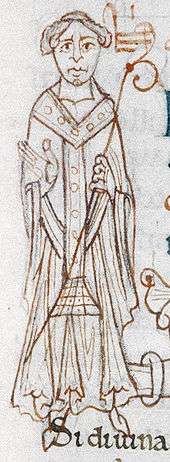 Manuscript illumination of a mediaeval churchman