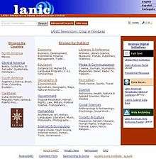 LANIC front page.